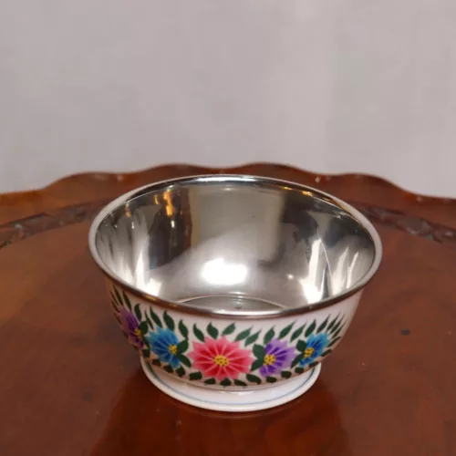 hand painter steel bowl enamelware kashmir 5