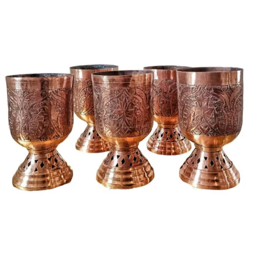 copper handmade glasses kashmir
