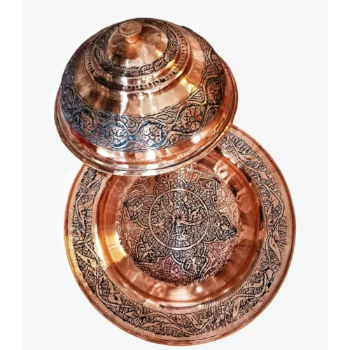 plate cover copper kashmiri