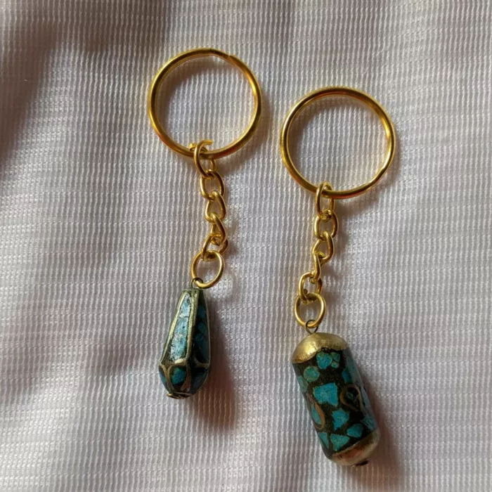 Laila Majnu Handmade Turquoise Keychain Set Of 2 The Layla Collection Gyawun