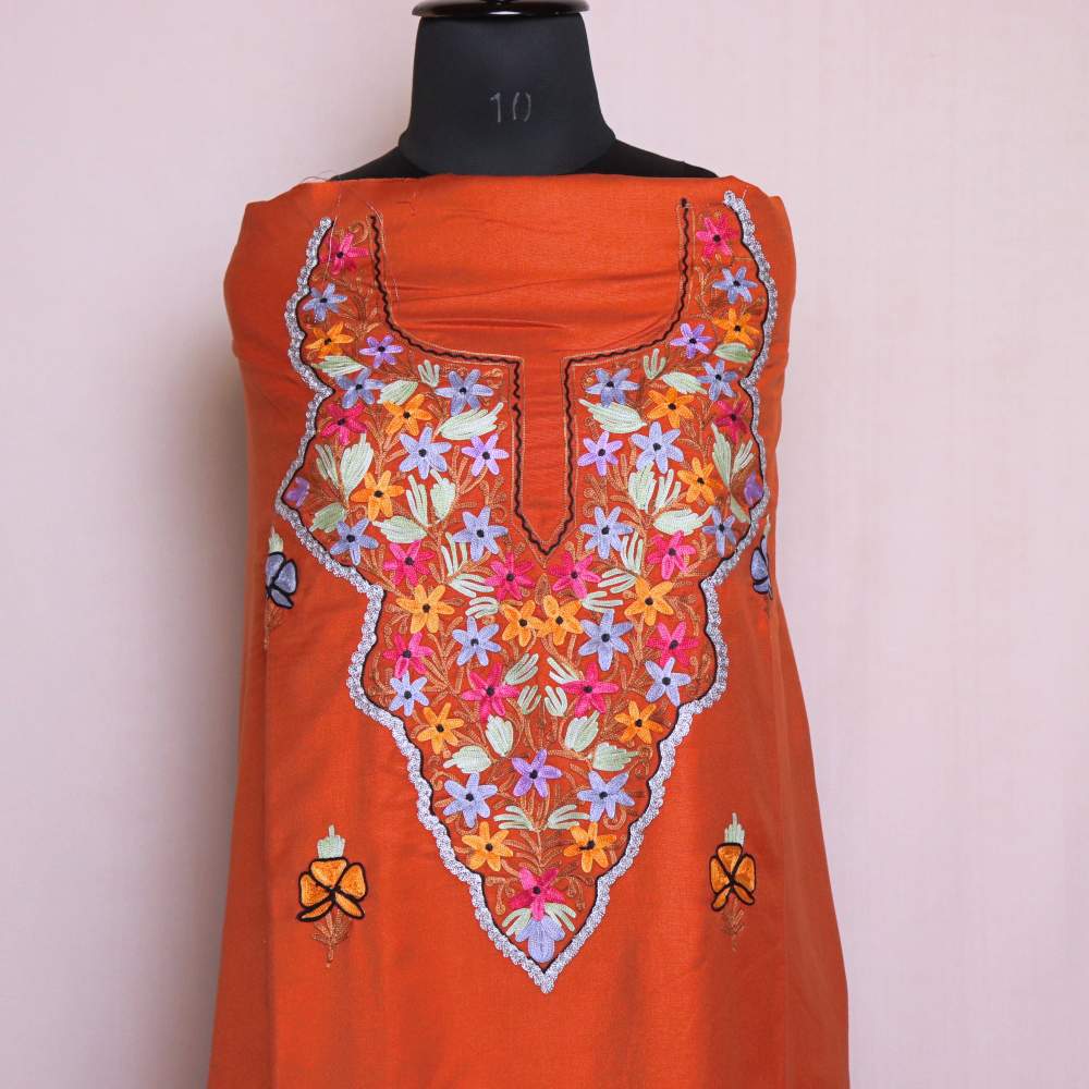Women Cotton Suits with Kashmiri Embroidery Salwar Suits -teal