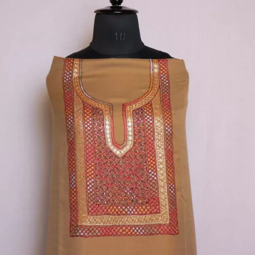 Kashmir Gallery Women Woolen Kashmiri Suits Semi Pashmina - Saga