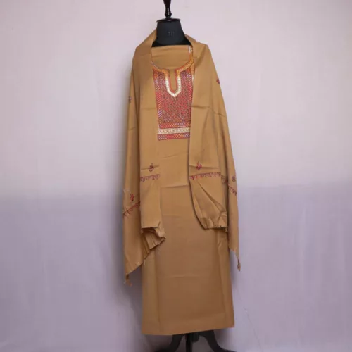 Kashmir Gallery Women Woolen Kashmiri Suits Semi Pashmina