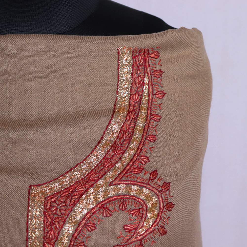 Women Cotton Suits with Kashmiri Embroidery Salwar Suits -Mustard